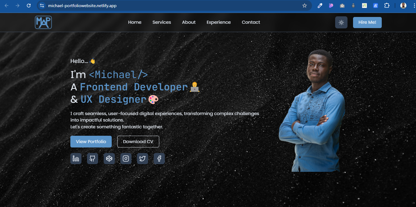 Snapshot NaN of My Portfolio Website💼...